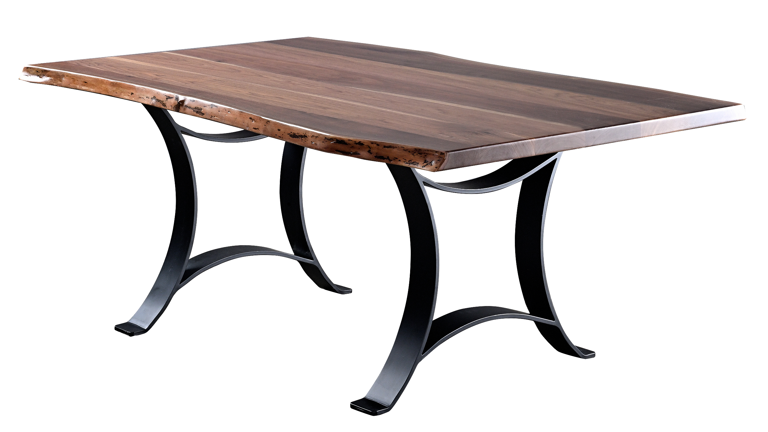 VA-LE4272-MB03SW Vail 42'' X 72'' ( solid top ) Live Edge Sap Walnut ...