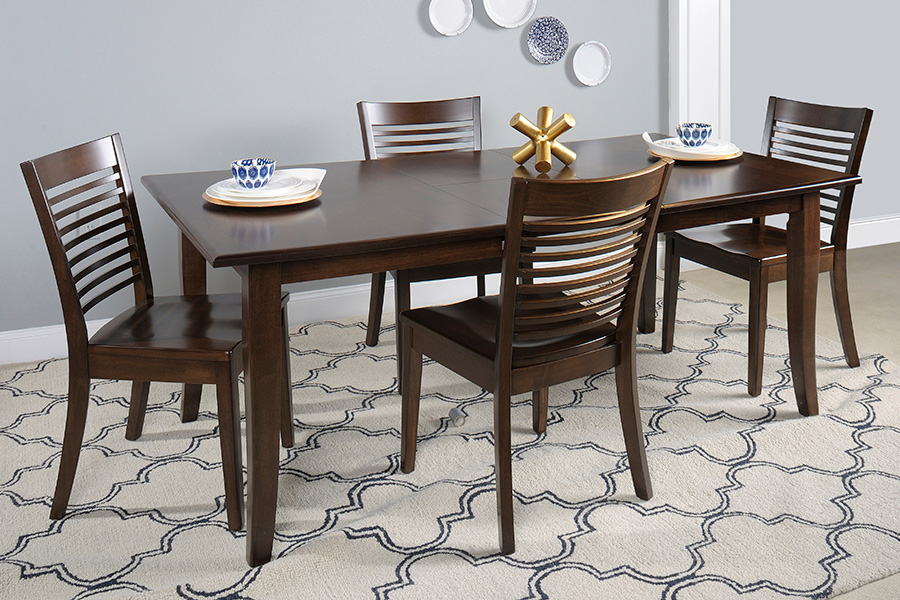 Square top platinum leg table