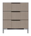 28" 3 drawer bedside chest