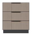 28" 3 drawer bedside chest