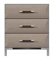 28" 3 drawer bedside chest
