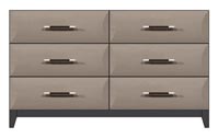 56 inch 6-drawer dresser