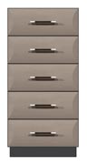 24 inch 5-drawer chest