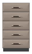 28 inch 5 drawer chest