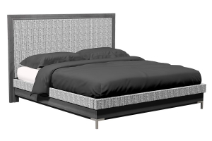 american modern 1-panel upholstered bed