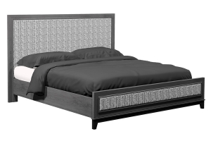 american modern 1-panel upholstered bed