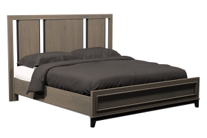 American modern wood king bed