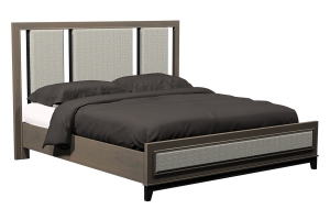 american modern upholstered king bed