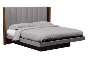 american modern upholstered platform bed