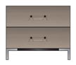 28 inch two drawer nightstand