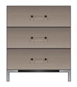 28 inch three drawer bedside chest