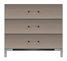 36 inch three drawer bedside chest
