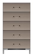 28 inch five drawer chest