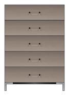36 inch five drawer chest