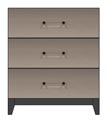 28 inch three drawer bedside chest