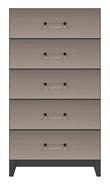 28 inch five drawer chest
