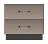 24 inch two drawer nightstand