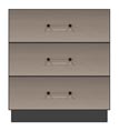 28 inch three drawer bedside chest