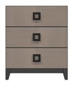 36 inch three drawer bedside chest