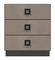 28 inch three drawer bedside chest
