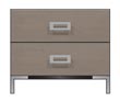28 inch two drawer nightstand