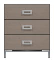 28 inch three drawer bedside chest