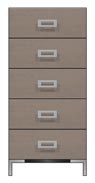 24" five drawer chest