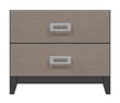 28 inch two drawer nightstand