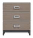 28 inch three drawer bedside chest