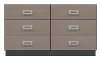 56 inch six drawer dresser
