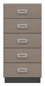 24 inch five drawer chest