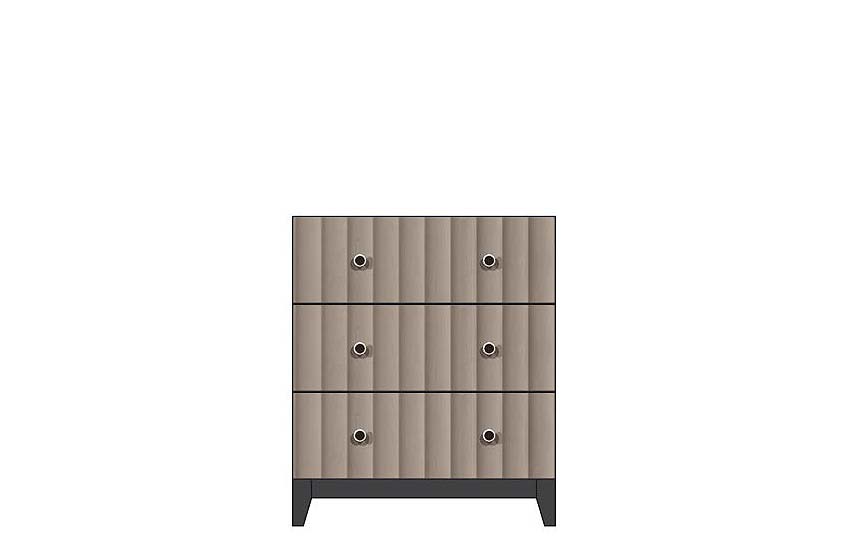 3-drawer bedside chest