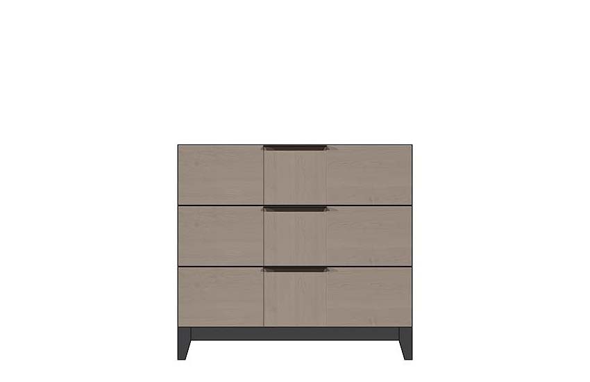 36 inch 3-drawer bedside chest