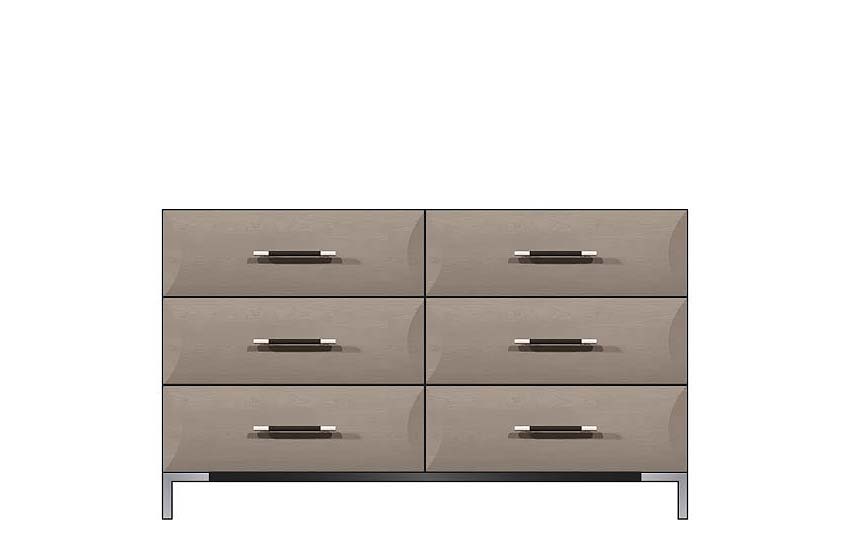 56 inch 6-drawer dresser