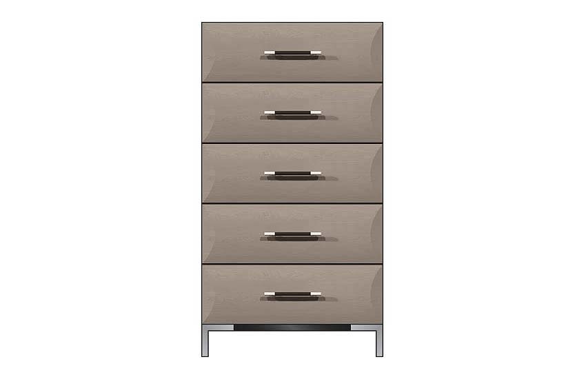 28 inch 5 drawer chest