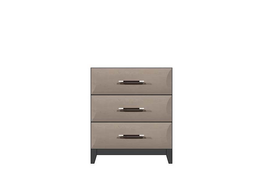 28" 3 drawer bedside chest