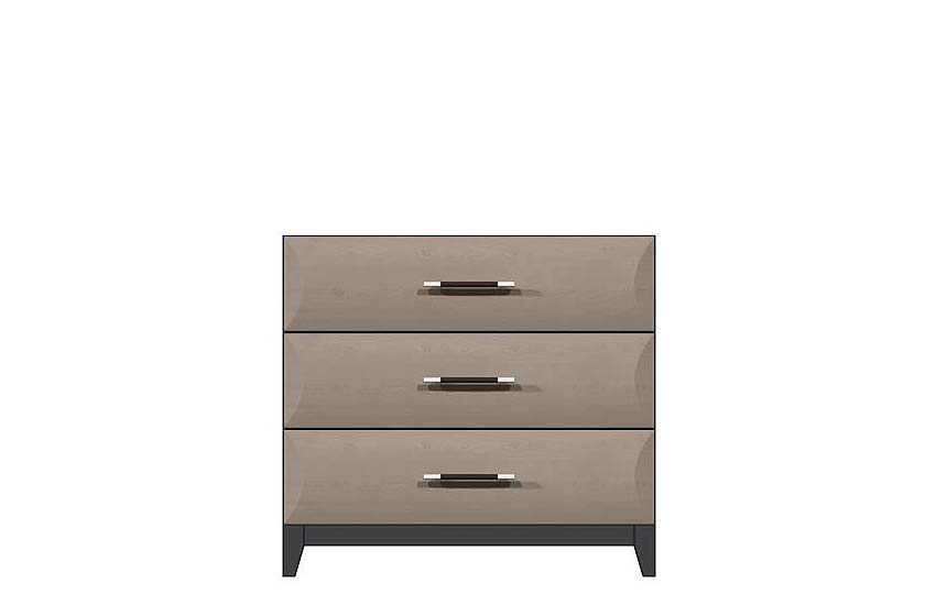 36 inch 3-drawer bedside chest