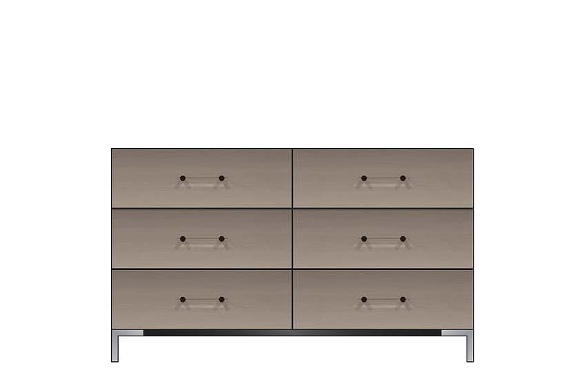 56 inch six drawer dresser