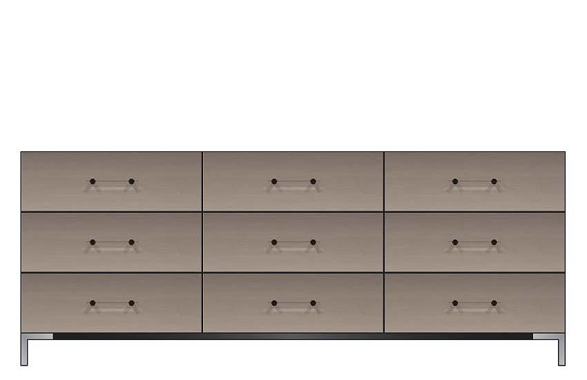 84 inch nine drawer dresser