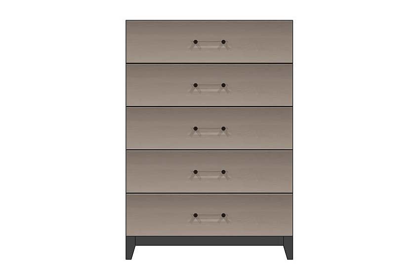 36 inch five drawer chest