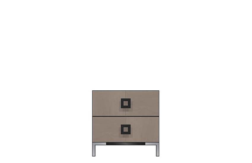 24 inch two drawer nightstand