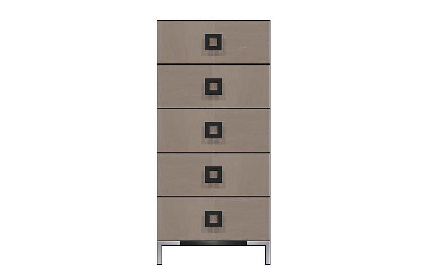 24 inch five drawer chest