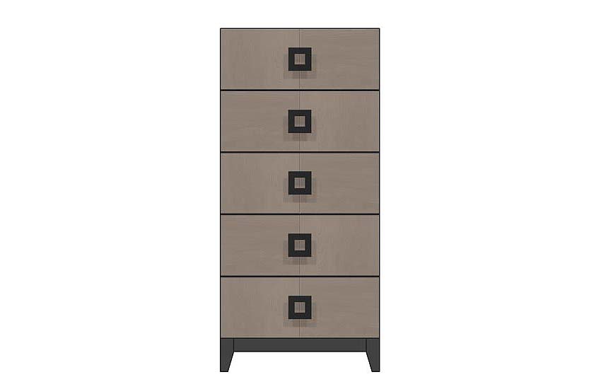 24 inch five drawer chest