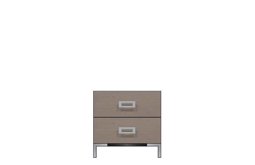 24 inch two drawer nightstand