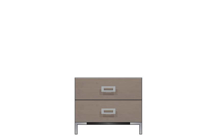 28 inch two drawer nightstand