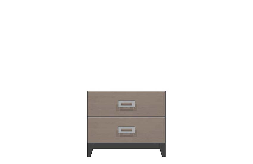 28 inch two drawer nightstand