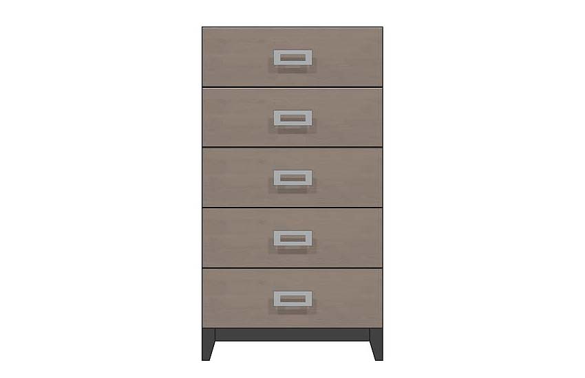 28 inch five drawer chest