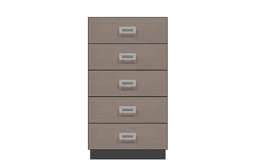 28 inch five drawer chest